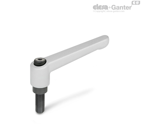 GN 300 Adjustable Hand Levers With external thread